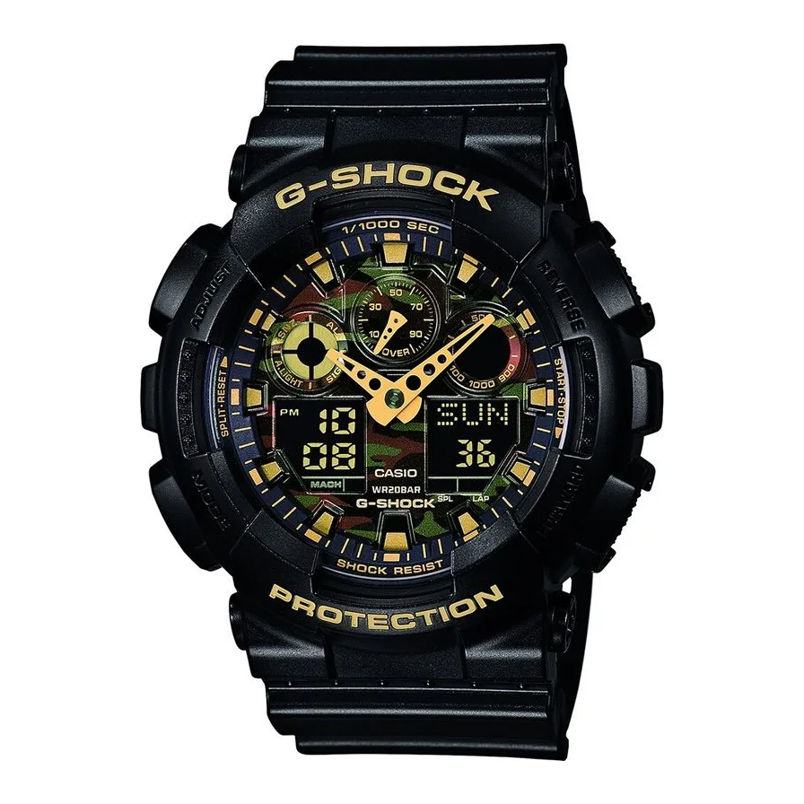 Casio cronograf cu mecanism quartz G-Shock, Negru