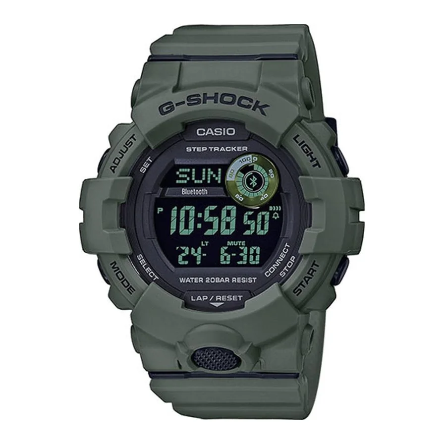Casio digital cu functii multiple si pedometru G-Shock, Verde
