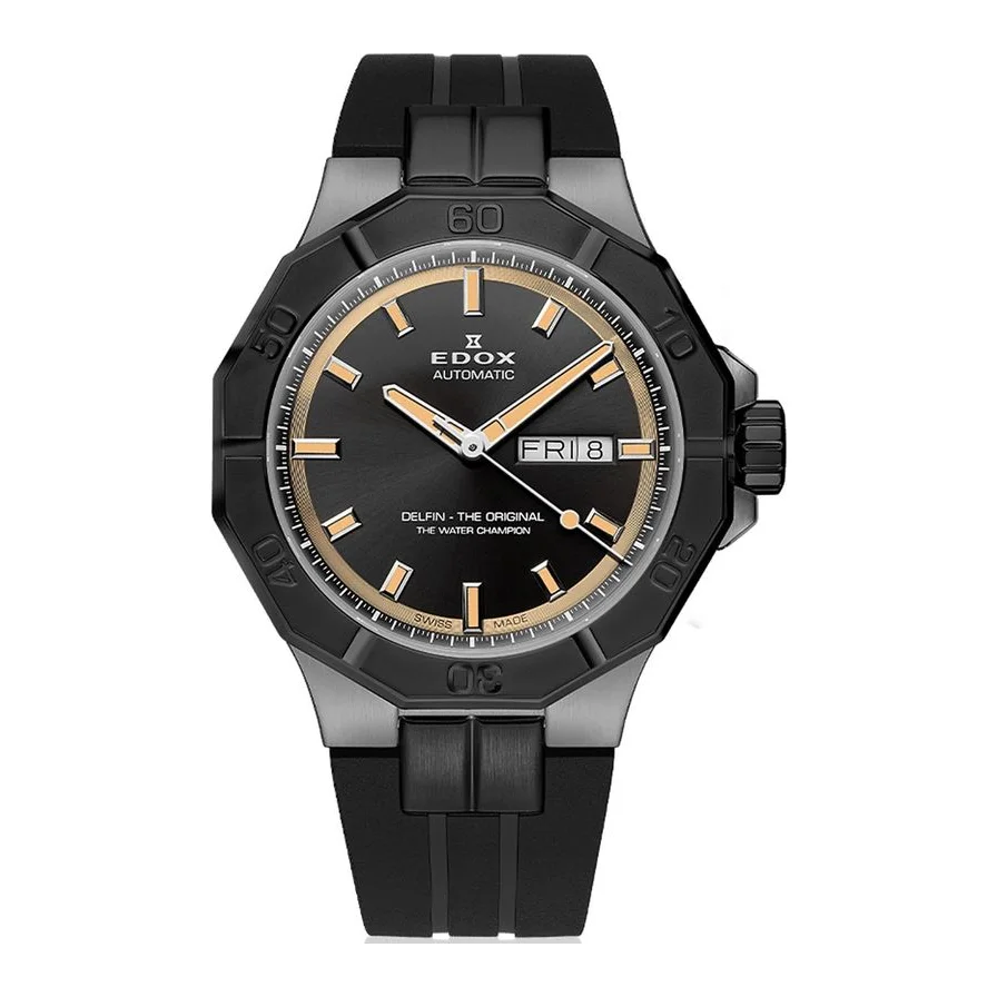 Edox 88008-37GNCA-GBEI, culoare neagra, dimensiune 40x40mm