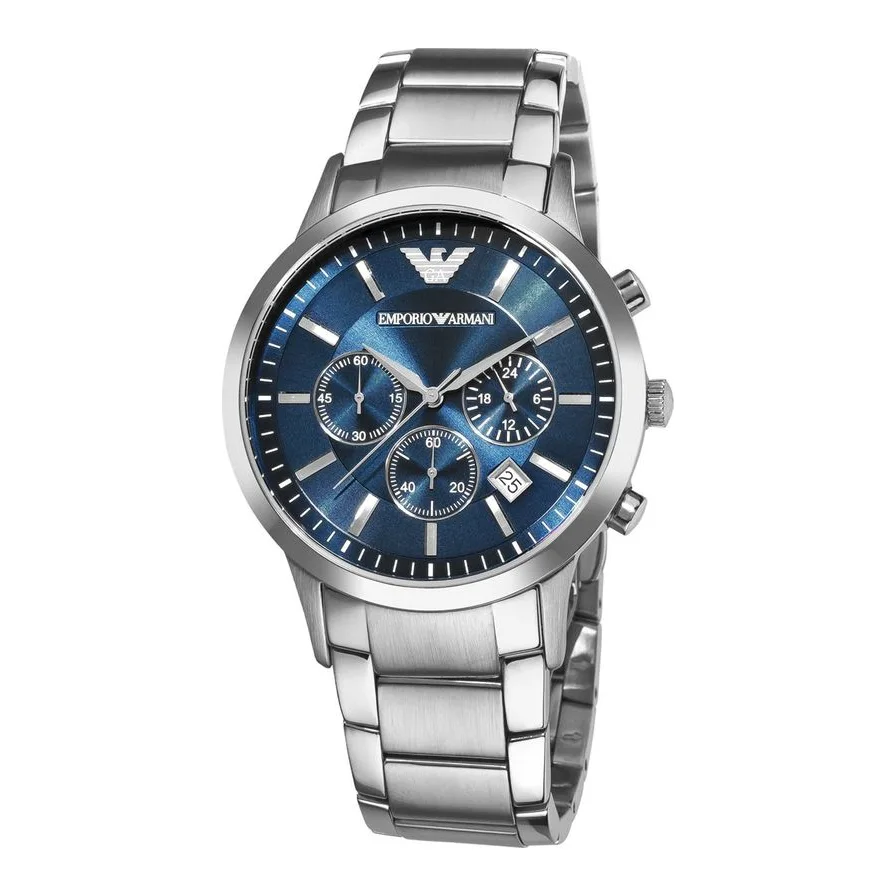 Emporio Armani Ceas cronograf argintiu