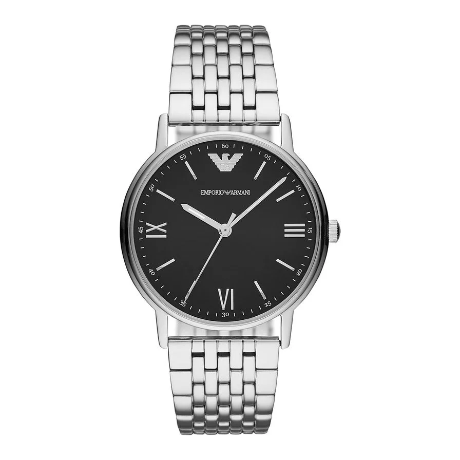 Emporio Armani din otel inoxidabil Kappa, Argintiu