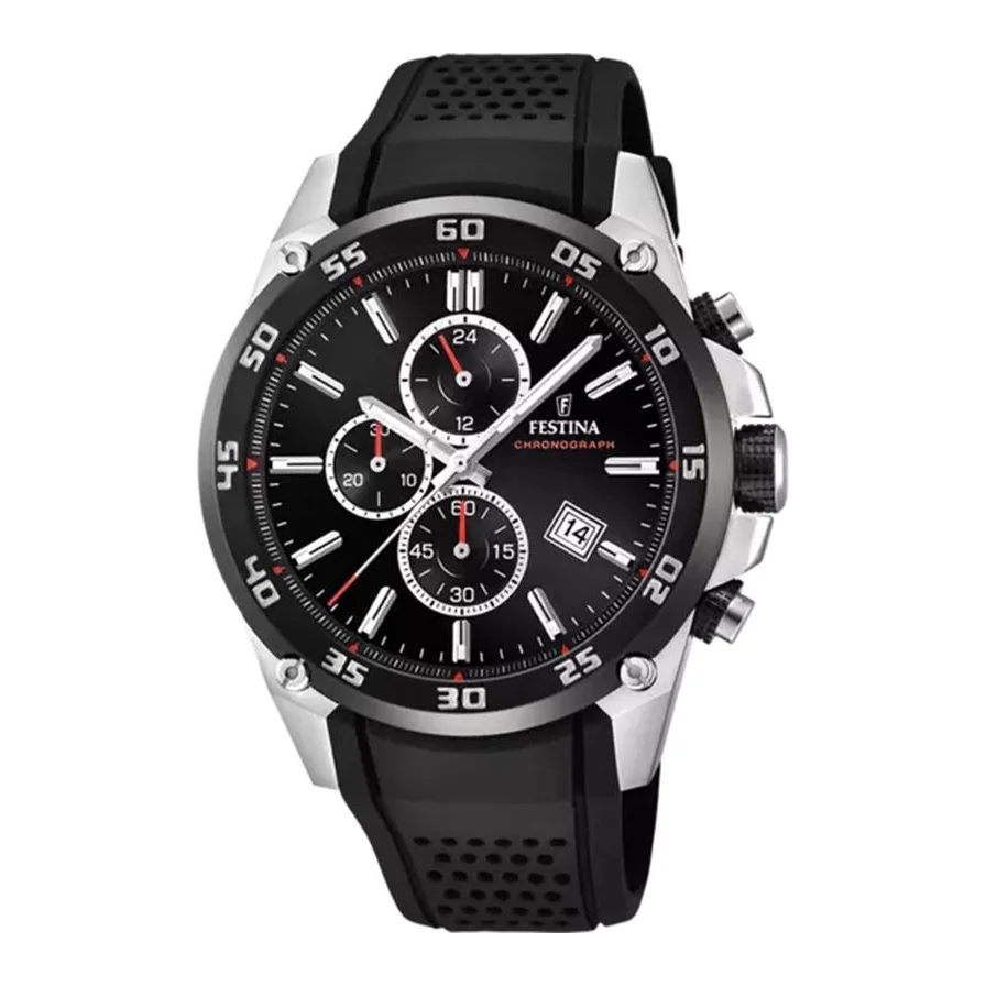 Festina cu o curea de cauciuc, Negru