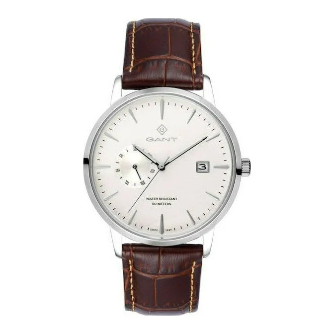 Gant, Metal/Piele naturala, Maro