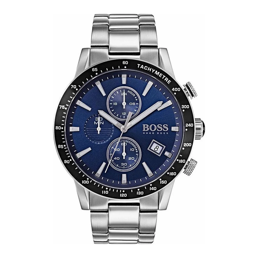 Hugo Boss Rafale, mecanism quartz, data, cronograf, granat, 45x12mm, set cu cutie de prezent