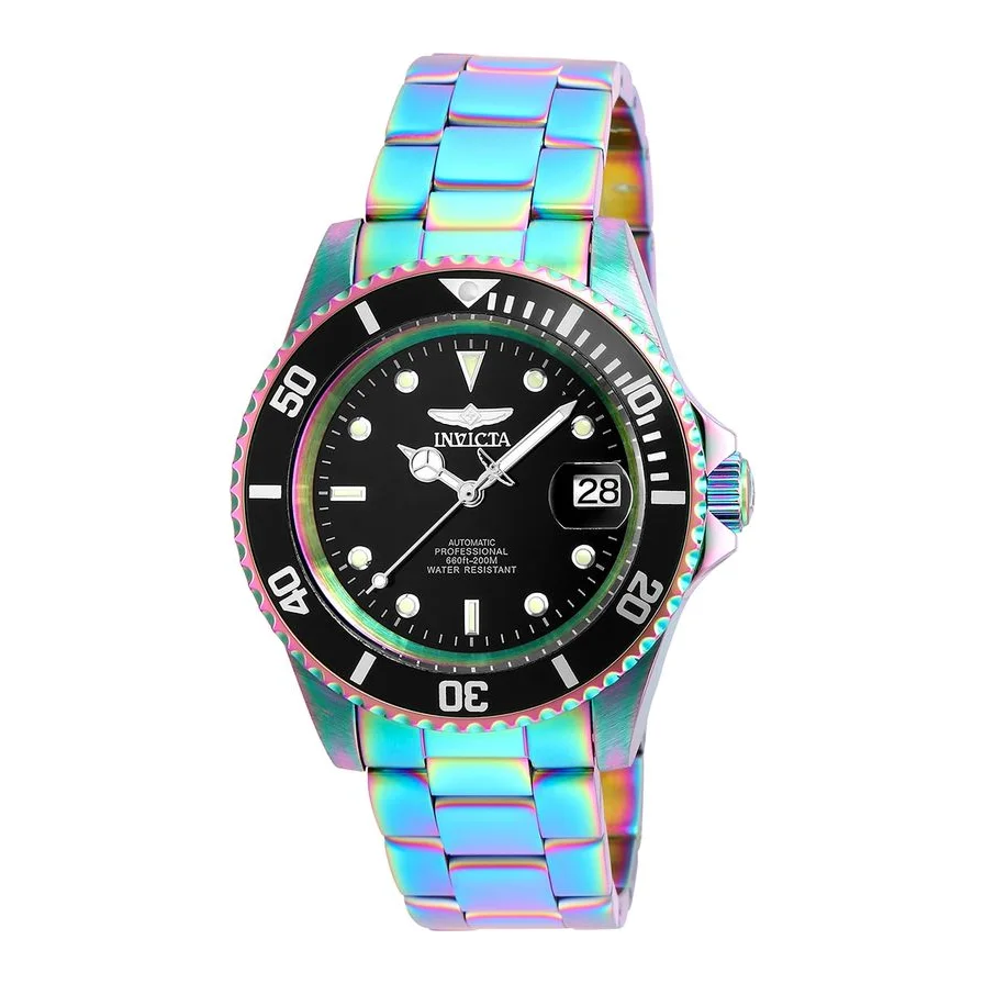 Invicta automatic cu aspect cu irizatii, Turcoaz
