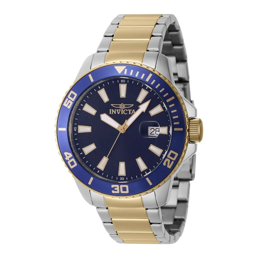 Invicta cu data Pro Diver, Argintiu, Auriu