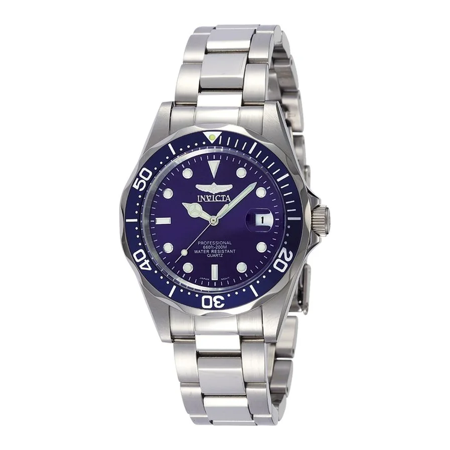 Invicta quartz cu bratara metalica, Argintiu