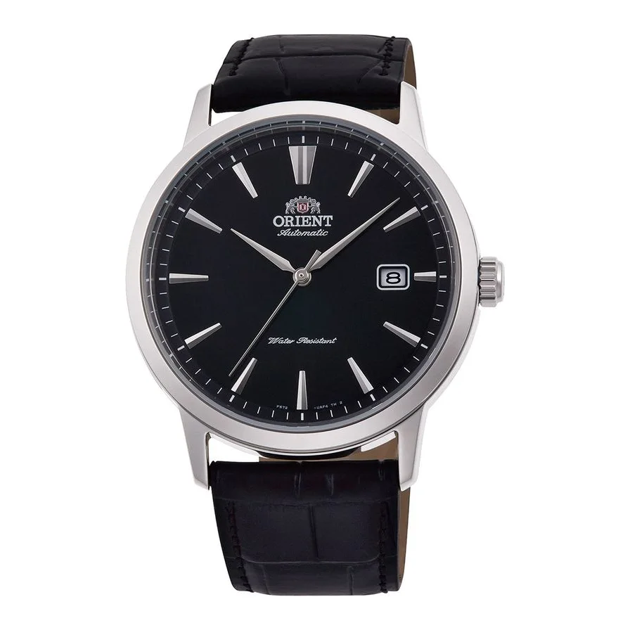 ORIENT automatic cu o curea de piele, Negru