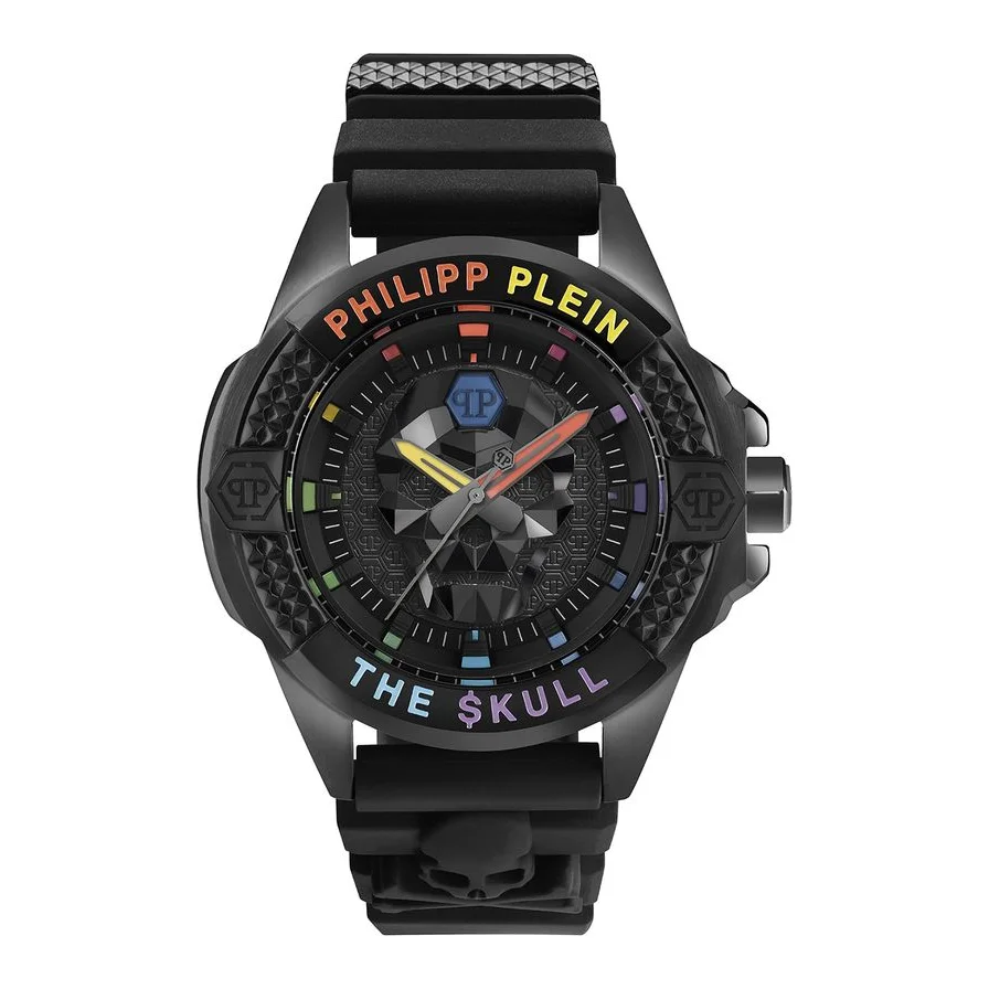Philipp Plein cu o curea din silicon, Negru