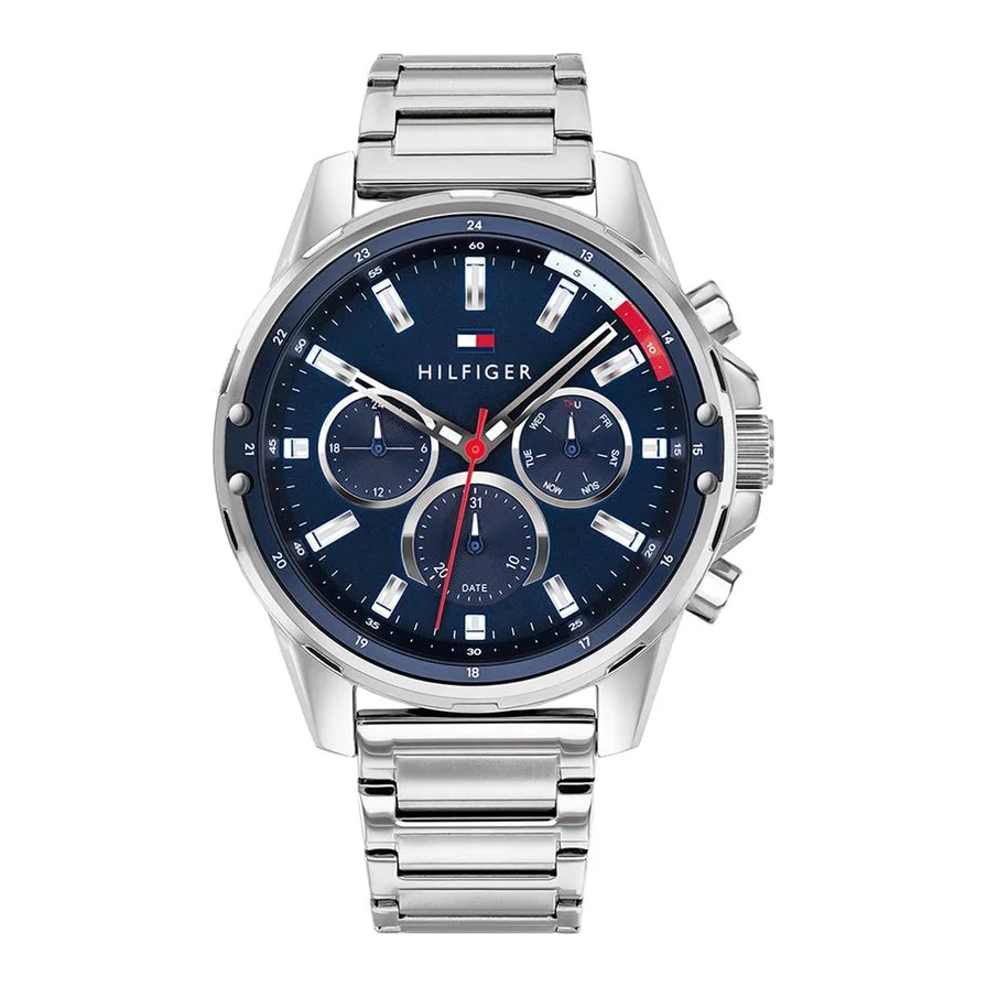 Tommy Hilfiger quartz din otel inoxidabil, Argintiu